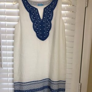 J. Mclaughlin Augustine White Tunic Linen Dress